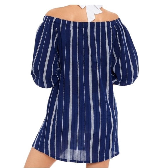 ✨Lauren Ralph Lauren Striped Off-the-Shoulder Dress Cover-Up XL✨ - Picture 3 of 5
